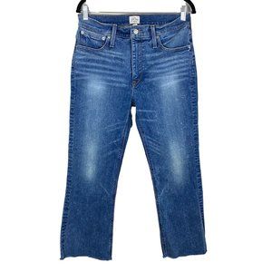 J Crew Billie Demi Boot Crop Jeans Size 30 Stretch Frayed Hem